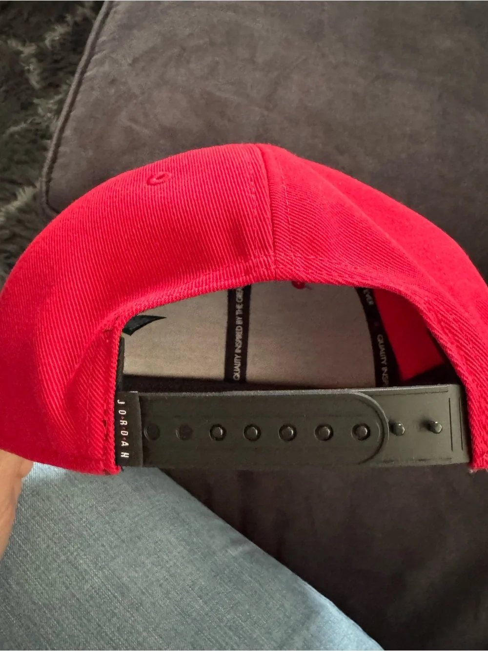 Jordan Red and Black Embroidered Jumpman Snapback